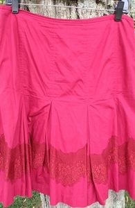 Red skirt with lining 8